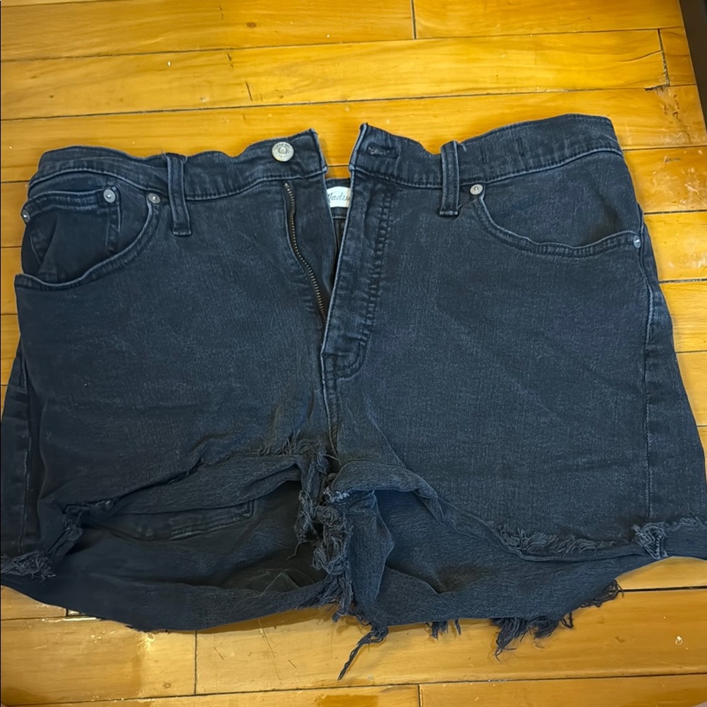 Madewell Black Jean Shorts